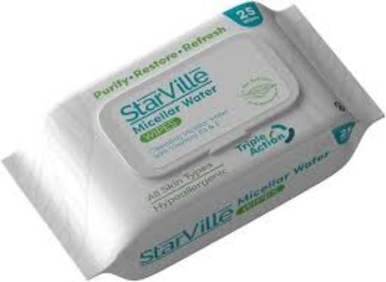 STARVILLE WHITENING MICELLAR WATER 25 WIPES