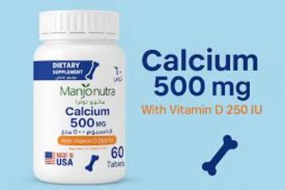 MANJO NUTRA CALCIUM 500MG 60 TAB