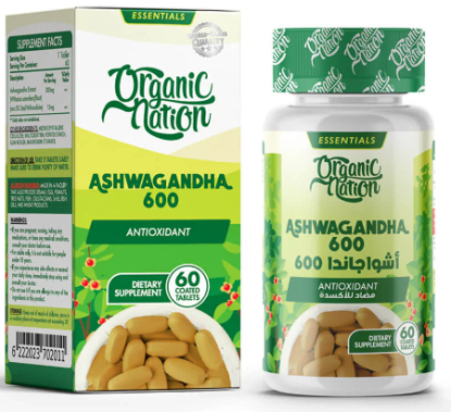 ORGANIC NATION ASHWAGANDA 600 MG 60 CAP
