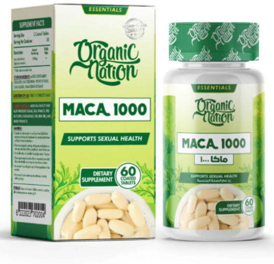 ORGANIC NATION MACA 1000 MG 60 TAB