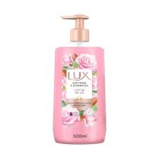LUX HAND WASH 500 ML  الورد الناعم وزيت اللوز