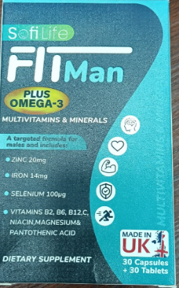 SOFILIF FIT MAN PLUS OMEGA-3+30 CAP MULTIVITAMINS 30 TAB 770 LE
