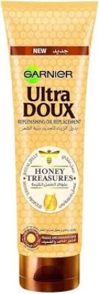 GARNIER ULTRA DOUX OIL REPLACEMENT WITH HONEY 300 ML  بديل زيت للشعر الضعيف والتالف