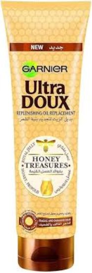 GARNIER ULTRA DOUX OIL REPLACEMENT WITH HONEY 300 ML  بديل زيت للشعر الضعيف والتالف