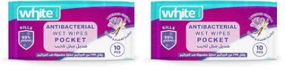 WHITE WIPES ANTI BACTERIAL LAVENDER POCKET 15 PCS (لافندر)