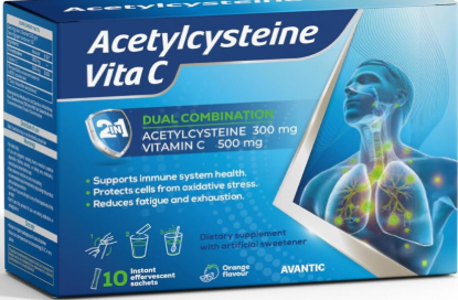ACETYLCYSTEINE VITA C 10 SACHETS 80 LE