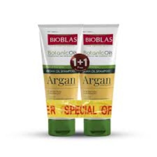 BIOBLAS BOTANIC OILS ARGAN SHAMPOO 250 Ml OFF1+1شامبو بالارجان