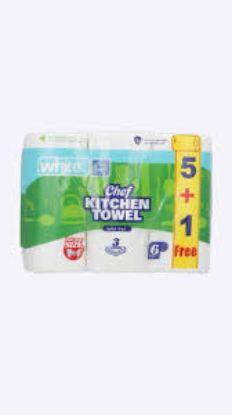 WHITE TISSUES ROLL CHEF 5+1 PACK