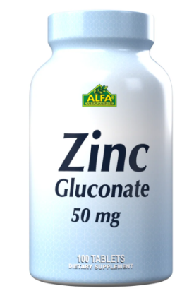 ALFA ZINC GLUCONATE 50MG 100TAB