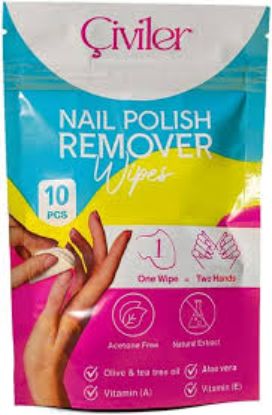 CIVILER NAIL POLISH REMOVER WIPS 10 PCS