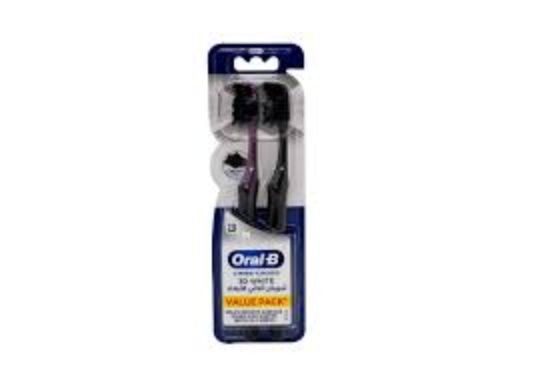 ORAL-B 3D WHITE CHARCOAL SOFT  1+1 فحم