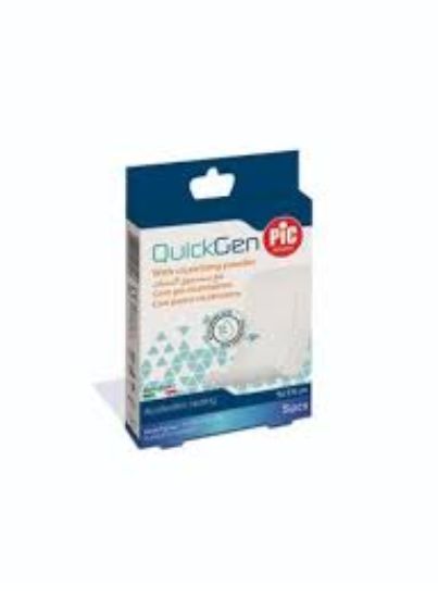 PIC QUICK GEN WITH CICATRIZING POWDER 5*7.5 CM 5 PCS شفاف