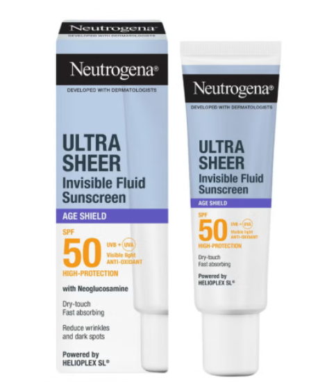 NEUTROGENA ULTRA SHEER INVISIBLE FLUID AGE SHIELD SPF50+ 50 ML