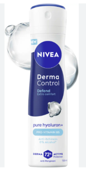 NIVEA WOMEN DERMA CONTROL DEFEND EXTRA COMFORT SPRAY 150 ML