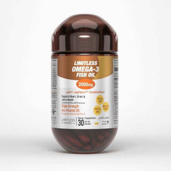 LIMITLESS OMEGA-3 FISH OIL 2000 MG 30 CAPS 250 LE