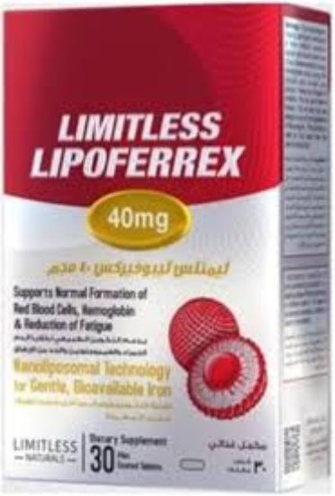 LIMITLESS LIPOFERREX 40 MG 30 TAB 200 LE