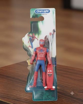DR BRO KIDS TOOTH BRUSH فرشة اسنان اطفال+ سبيدر مان