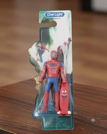 DR BRO KIDS TOOTH BRUSH فرشة اسنان اطفال+ سبيدر مان