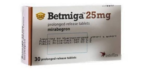 BETMIGA 25 MG 30 TAB 449.5 LE