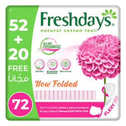 FRESHDAYS DAILY LINERS NORMAL SCENTED FOLDED 72 PADS