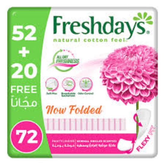 FRESHDAYS DAILY LINERS NORMAL SCENTED FOLDED 72 PADS