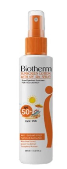 BIOTHERM SUNSCREEN LOTION WITH SPF 50+ SPRAY 150 ML OFFER 1+1 50%
