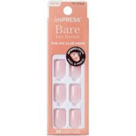 KISS IMPRESS BARE BUT BETTER THE NO GLUE MANI  30 PCS IMCB01C (913934)