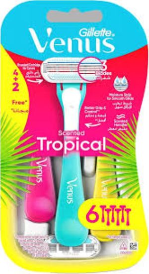 GILLETTE VENUS TROPICAL 6 ماكينات على كارت