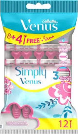 GILLETTE SIMPLY SMOOTH VENUS BLUE 8+4 BLADES