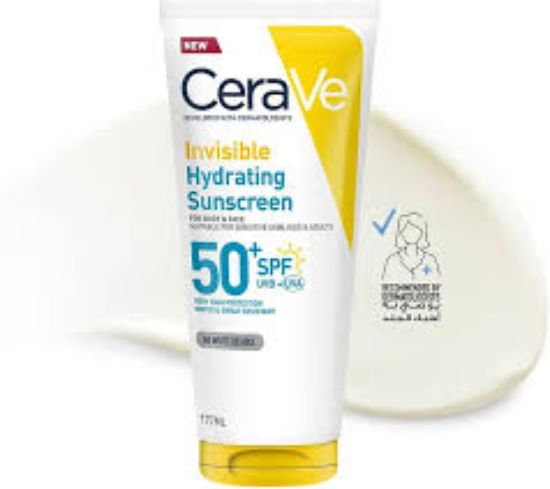 CERAVE INVISIBLE HYDRATING SUNSCREEN  LOTION FOR BODY &FACE SPF 50+ 75 ML