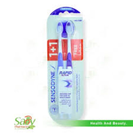 SENSODYNE RAPID ACTION/MEDIUM TOOTH BRUSH OFFER 1+1  فرشه الاسنان