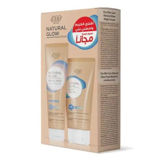 EVA NATURAL GLOW FACIAL WASH 100ML&NIGHT CREAM OFFER