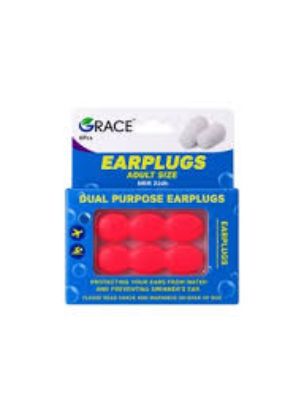 GRACE EARPLUGS SILCONE FOR ADULT 6 PIECES