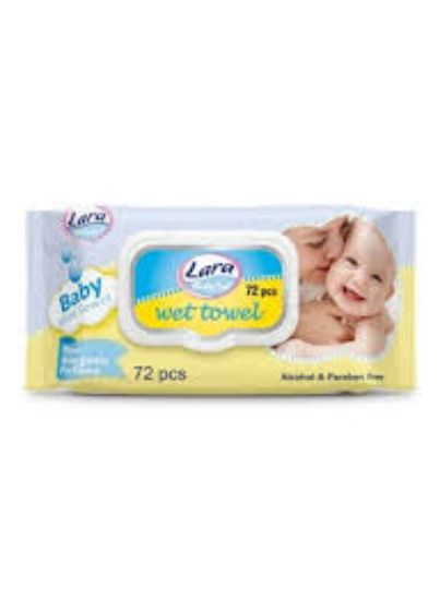 LARA BABY SOFT WET TOWEL WIPES 72 PCS
