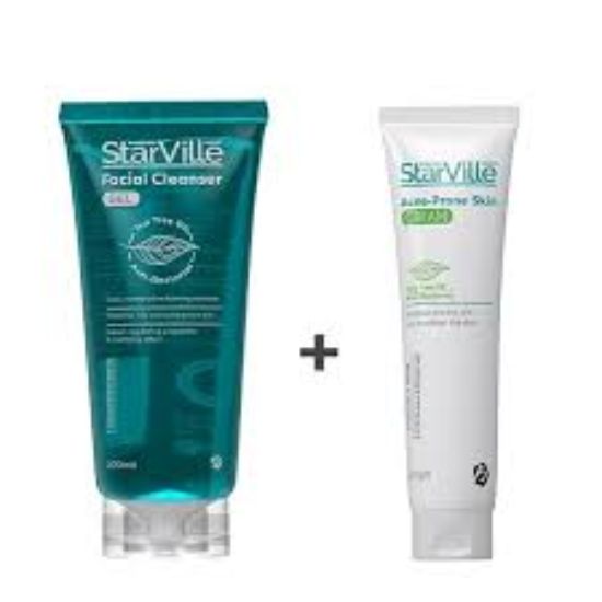 STARVILLE GEL FACIAL CLEANSER 200 ML +ACNE-PRONE SKIN GEL 30 GM