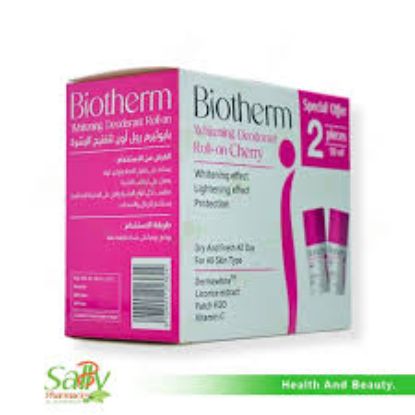 BIOTHERM WHITENING DEODORANT ROLL ON CHERRY  50 ML OFFER 1+1