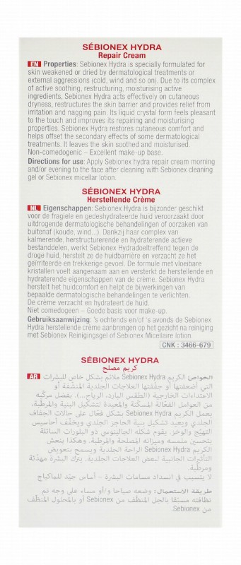ACM Sebionex Hydra Face Repair Cream for Dry & Weakened Skin - non comedogenic