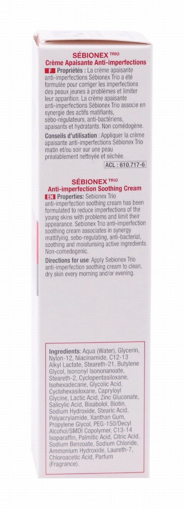 ACM Sebionex Trio Anti-Imperfection Soothing Face Cream - non comedogenic