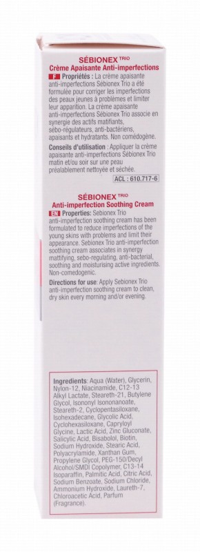 ACM Sebionex Trio Anti-Imperfection Soothing Face Cream - non comedogenic