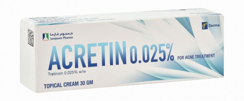Acretin 0.025% Tretinoin Cream for Treating Acne