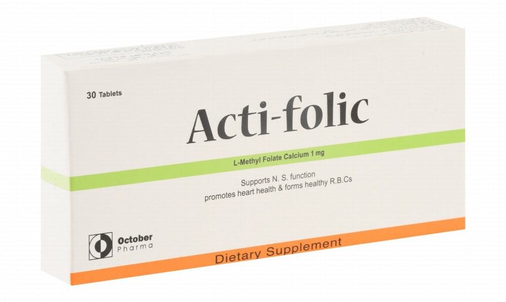 Acti-Folic 1mg L-Methyl Folate Calcium Heart Support Supplement