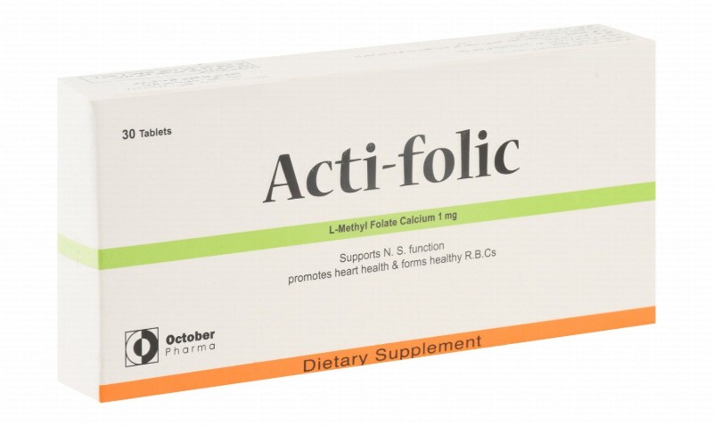 Acti-Folic 1mg L-Methyl Folate Calcium Heart Support Supplement