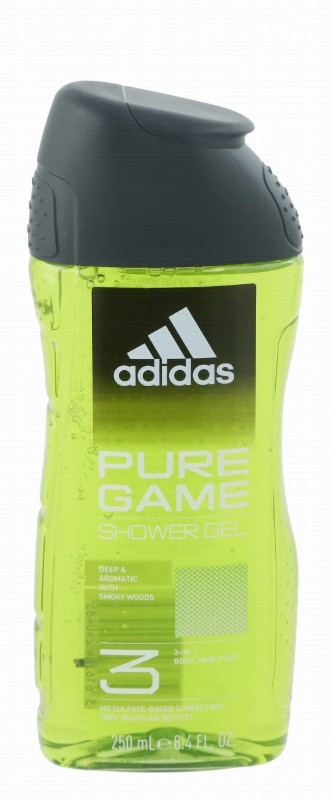 Adidas 3in1 Pure Game Shower Gel for Body, Hair & Face