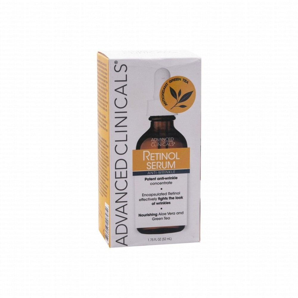 Advanced Clinicals Anti-Wrinkle Facial Serum with Retinol, Aloe Vera & Green Tea - parabens free