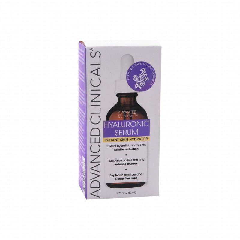 Advanced Clinicals Instant Facial Skin Hydrator Serum with Hyaluronic Acid - parabens free