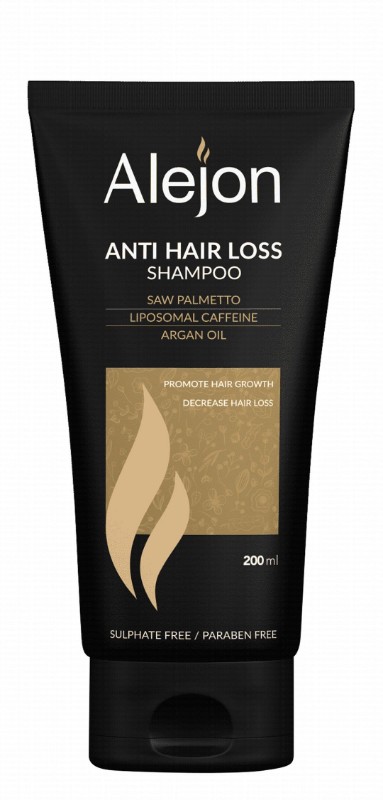 Alejon Anti-Hair Loss Shampoo with Saw Palmetto, Liposomal Caffeine & Argan Oil - sulfate free, parabens free