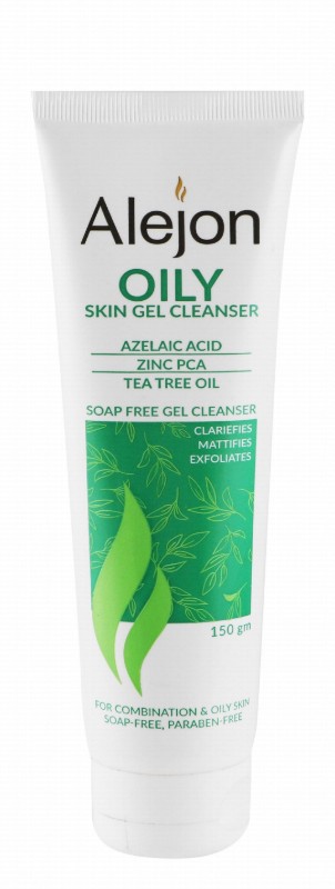 Alejon Clarifying, Mattifying & Exfoliating Gel Facial Cleanser with Azelaic Acid, Zinc PCA & Tea Tree Oil for Oily & Combination Skin - soap free, parabens free