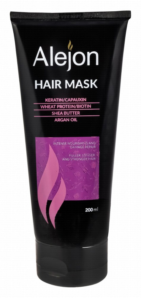 Alejon Intense Nourishing & Strengthening Hair Mask with Keratin, Wheat Protein & Shea Butter for Damaged Hair