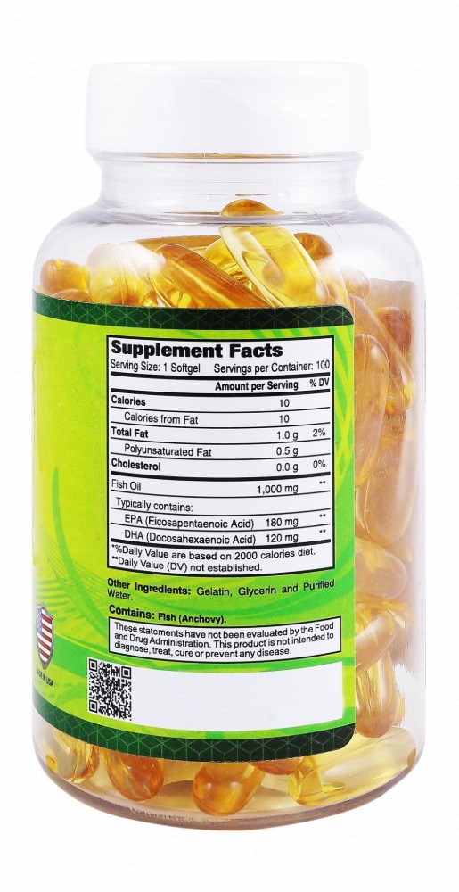 Alfa Vitamins Omega 3 1000mg Fish Oil Supplement for Lower Cholesterol & Healthy Liver Function - gluten free