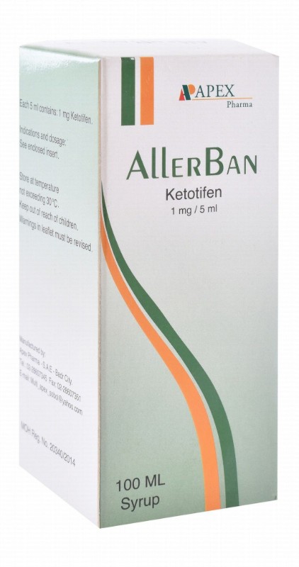 Allerban 1mg/5ml Ketotifen Syrup
